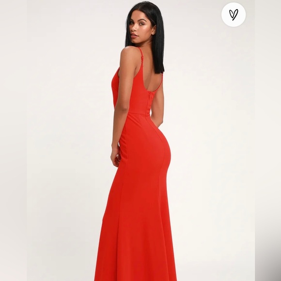 Lulu’s Red Infinite Glory Prom Dress - Picture 4 of 6